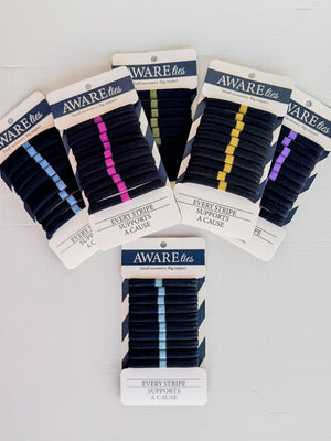 Limited Edition: AWAREties | Light Blue Stripe – Autism Awareness
