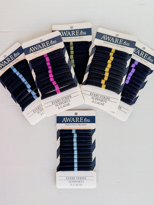 Limited Edition: AWAREties | Light Blue Stripe – Autism Awareness