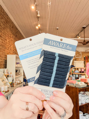 Limited Edition: AWAREties | Light Blue Stripe – Autism Awareness