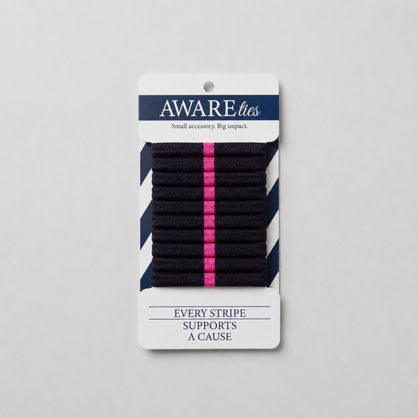 AWAREties | Pink Stripe – Breast Cancer Awareness Pack